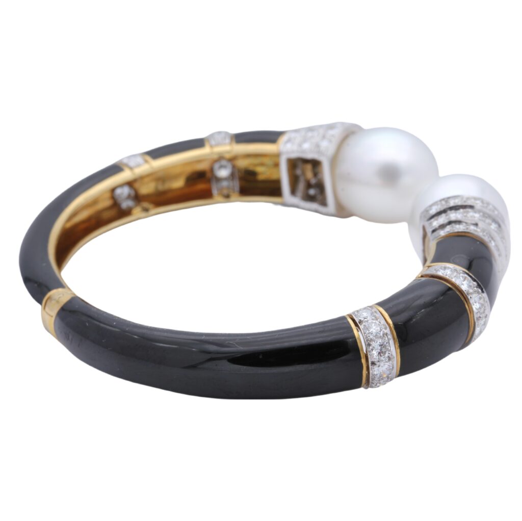 David Webb Armband aus Platin 950 und Gelbgold 750 18 Karat mit 5,5 ct Diamanten