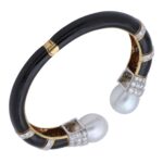 David Webb Armband aus Platin 950 und Gelbgold 750 18 Karat mit 5,5 ct Diamanten Vorschau