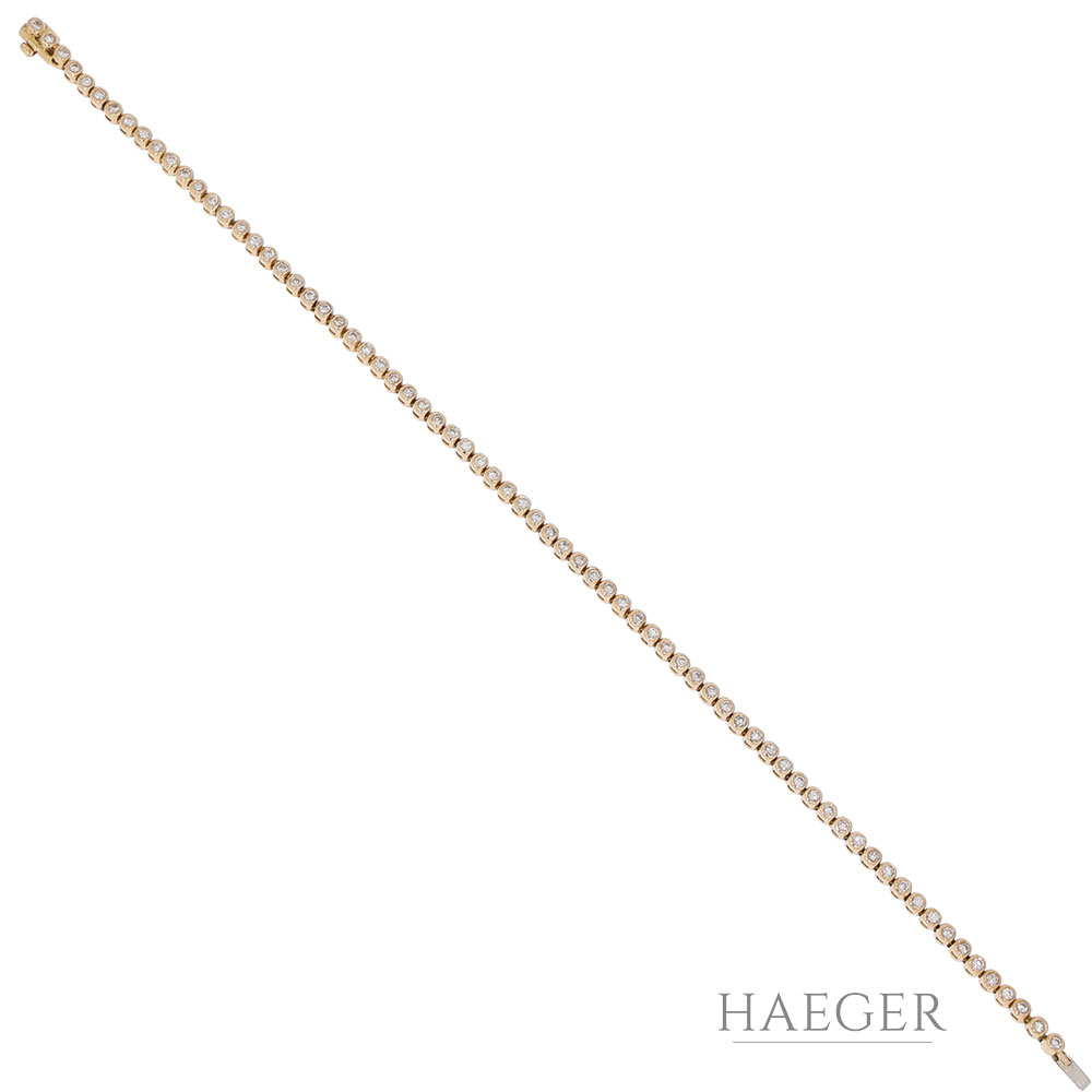 Wellendorff Tennisarmband 18cm Gelbgold 18 Karat mit 1ct Diamanten
