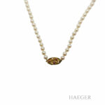 Fries Arauner Zuchtperlenkette 60 cm Gelbgold 585/ 14 Karat mit Rubin Vorschau