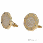 Manschettenknöpfe Gelbgold 750/ 18 Karat 1,00 ct Diamanten Vorschau