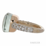Pomellato Nudo Ring Gr.51 Roségold 18 Karat mit Prasiolith und Diamanten Vorschau