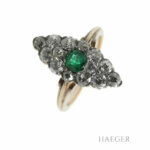 Antiker Ring Gr. 51 Gelbgold 585/ 14 Karat mit Diamanten Vorschau