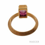 Wassermelonen Turmalin Ring Gr. 51 Gelbgold 750/ 18 Karat - Bild 3 Vorschau