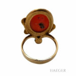Korallen Ring Gr. 55 Gelbgold 750/ 18 Karat - Bild 3 Vorschau