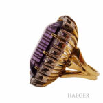 Amethyst Ring Gr. 54 Gelbgold 750/ 18 Karat mit 1,3 ct Diamanten - Bild 4 Vorschau