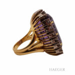 Amethyst Ring Gr. 54 Gelbgold 750/ 18 Karat mit 1,3 ct Diamanten - Bild 3 Vorschau