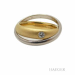 Niessing Ring Gr. 53 Weißgold, Gelbgold 750/ 18 Karat 0,07 ct Diamant Vorschau