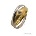 Niessing Ring Gr. 53 Weißgold, Gelbgold 750/ 18 Karat 0,07 ct Diamant Vorschau