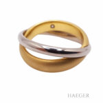 Niessing Ring Gr. 53 Weißgold, Gelbgold 750/ 18 Karat 0,07 ct Diamant Vorschau