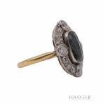 Saphir Ring Gr. 50 Weißgold, Gelbgold 585/ 14 Karat 0,88 ct Diamant - Bild 4 Vorschau