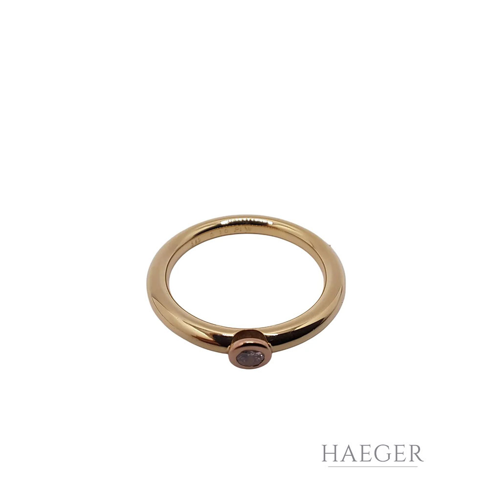 Ring Gr. 54 Gelbgold Rosegold 585/ 14 Karat 0,10 ct Diamanten