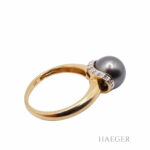 Tahiti Perlen Ring Gr. 56 Gelbgold 585 14 Karat mit 0,12 ct Diamanten Vorschau