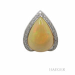 Damen Opal Diamant Ring Weißgold 750 / 18 Kt. ca. 6,6 ct. Vorschau