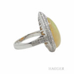 Damen Opal Diamant Ring Weißgold 750 / 18 Kt. ca. 6,6 ct. Vorschau