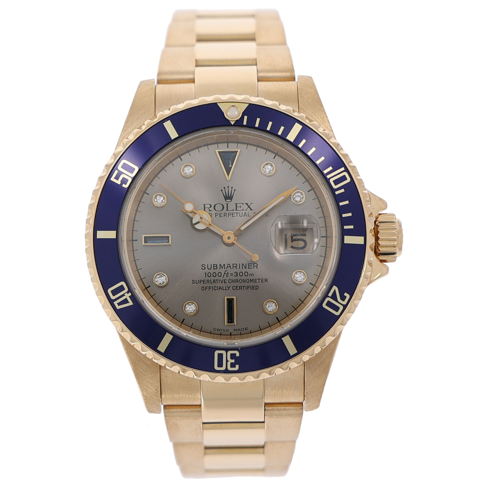 Rolex Submariner Date SULTAN Fullset 2003 750 Vollgold Vintage