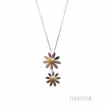 Collier, Ohrhänger und Ring Gr. 53 Set Weißgold, Gelbgold 750/ 18 Karat Vorschau