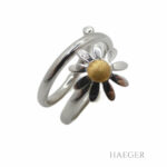 Collier, Ohrhänger und Ring Gr. 53 Set Weißgold, Gelbgold 750/ 18 Karat Vorschau