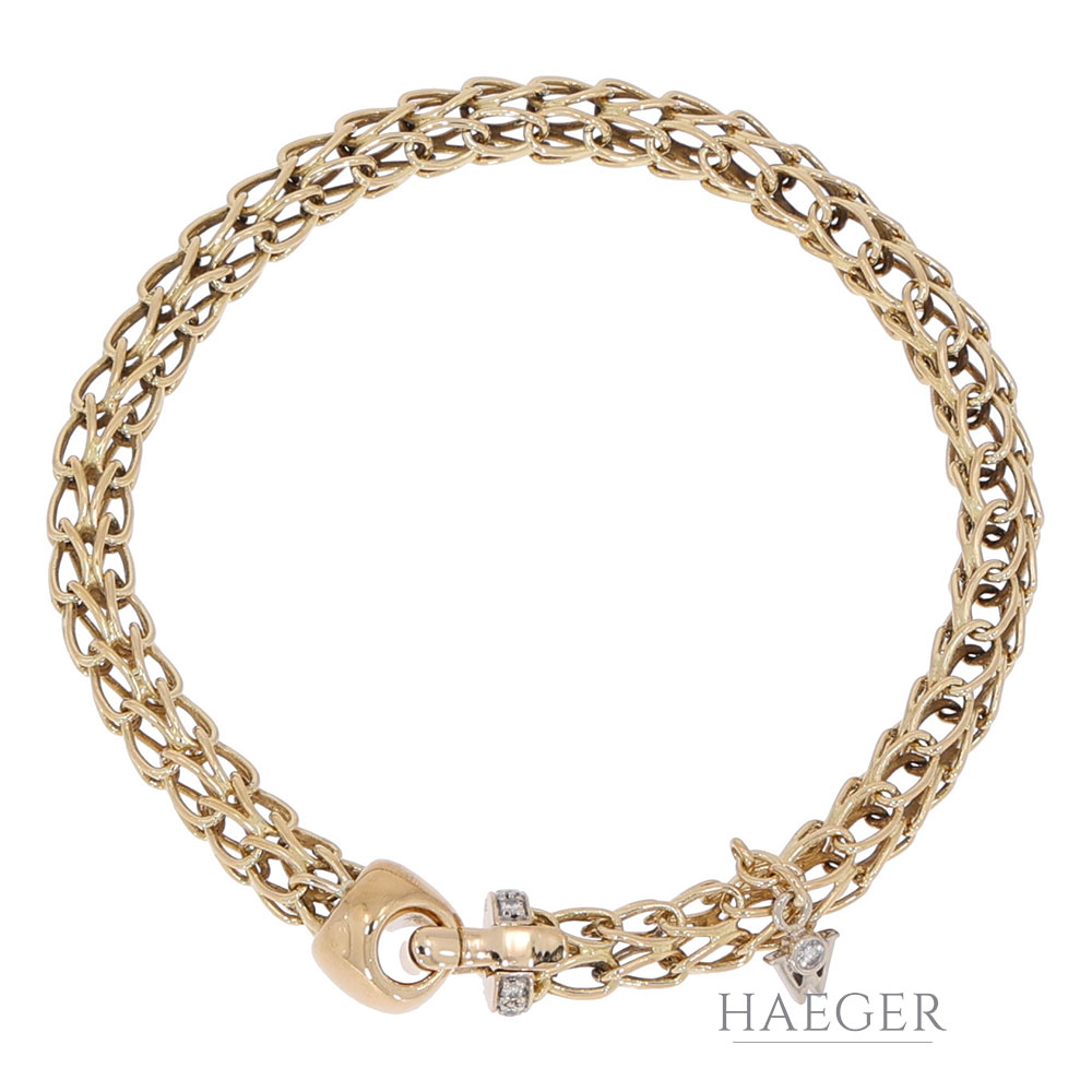 Wellendorff Armband 16,5cm Gelbgold 18 Karat mit Diamanten