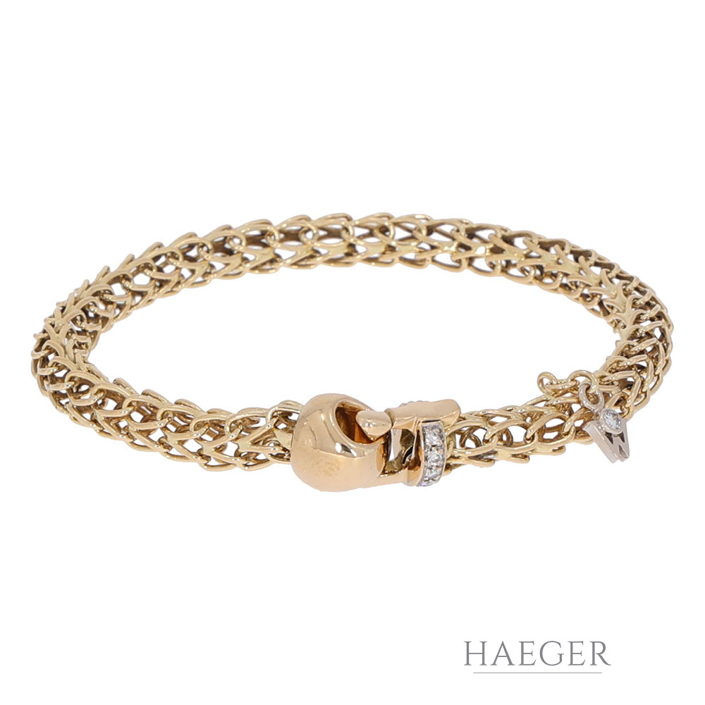 Wellendorff Armband 16,5cm Gelbgold 18 Karat mit Diamanten