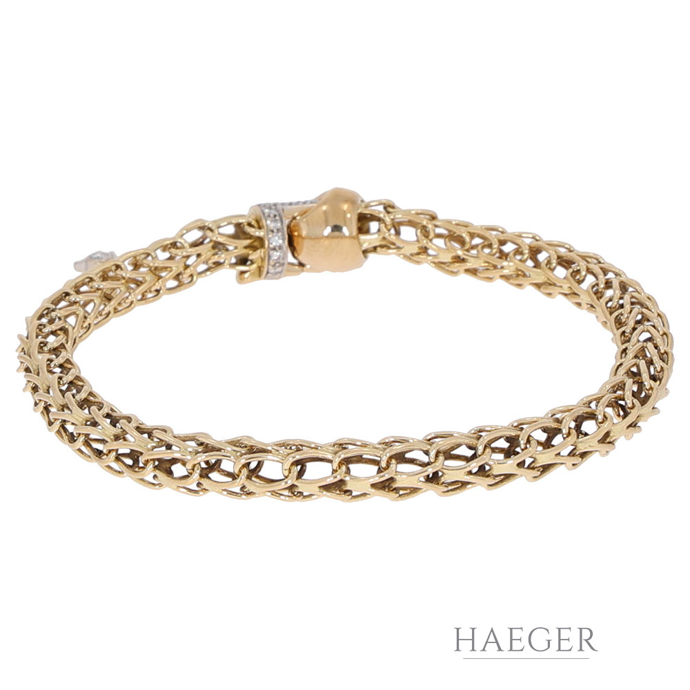 Wellendorff Armband 16,5cm Gelbgold 18 Karat mit Diamanten