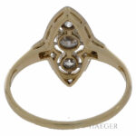 Art Deco Ring Gr.52 Gelbgold 18 Karat mit 0,4ct Rosen Diamanten Vorschau