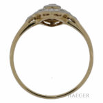 Art Deco Ring Gr.52 Gelbgold 18 Karat mit 0,4ct Rosen Diamanten Vorschau