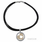 Bulgari Tondo Heart Collier 39cm Stahl, Gold 18 Karat Vorschau