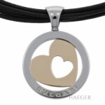 Bulgari Tondo Heart Collier 39cm Stahl, Gold 18 Karat Vorschau