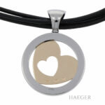 Bulgari Tondo Heart Collier 39cm Stahl, Gold 18 Karat Vorschau