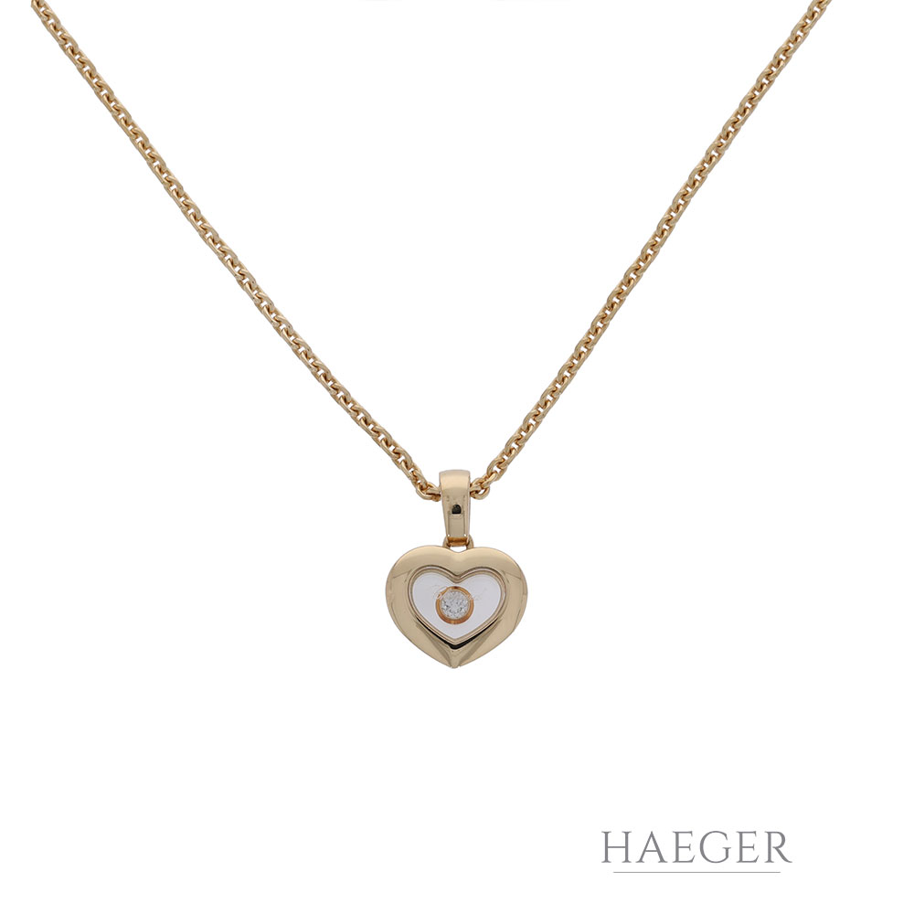 Chopard Happy Diamonds Kette und Anhaenger 18 Karat