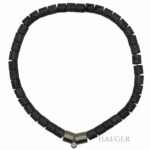 Collier Lavastein Weißgold Schließe 750 mit Diamant Vorschau