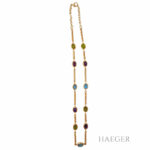 Collier Gelbgold 14 Karat Peridot Amethyst Topas Vorschau