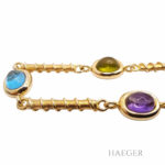 Collier Gelbgold 14 Karat Peridot Amethyst Topas Vorschau