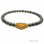 Tahiti Perlen Collier mit Bernstein Gelbgold 18 Karat Vorschau