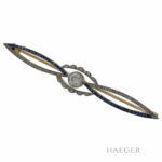 Diamant Saphir Brosche Gelbgold 14 Karat Vorschau