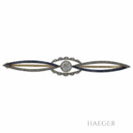 Diamant Saphir Brosche Gelbgold 14 Karat Vorschau