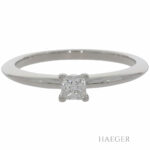 Tiffany & Co. Solitärring Gr.54 Platin 950 mit 0,22ct Princess Diamant Vorschau