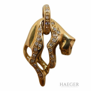 Panther Anhänger Gelbgold 18 Karat