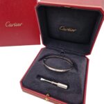 Cartier Love Armreif Gr.17 Weißgold 750/ 18 Karat kleines Modell Fullset - Bild 6 Vorschau