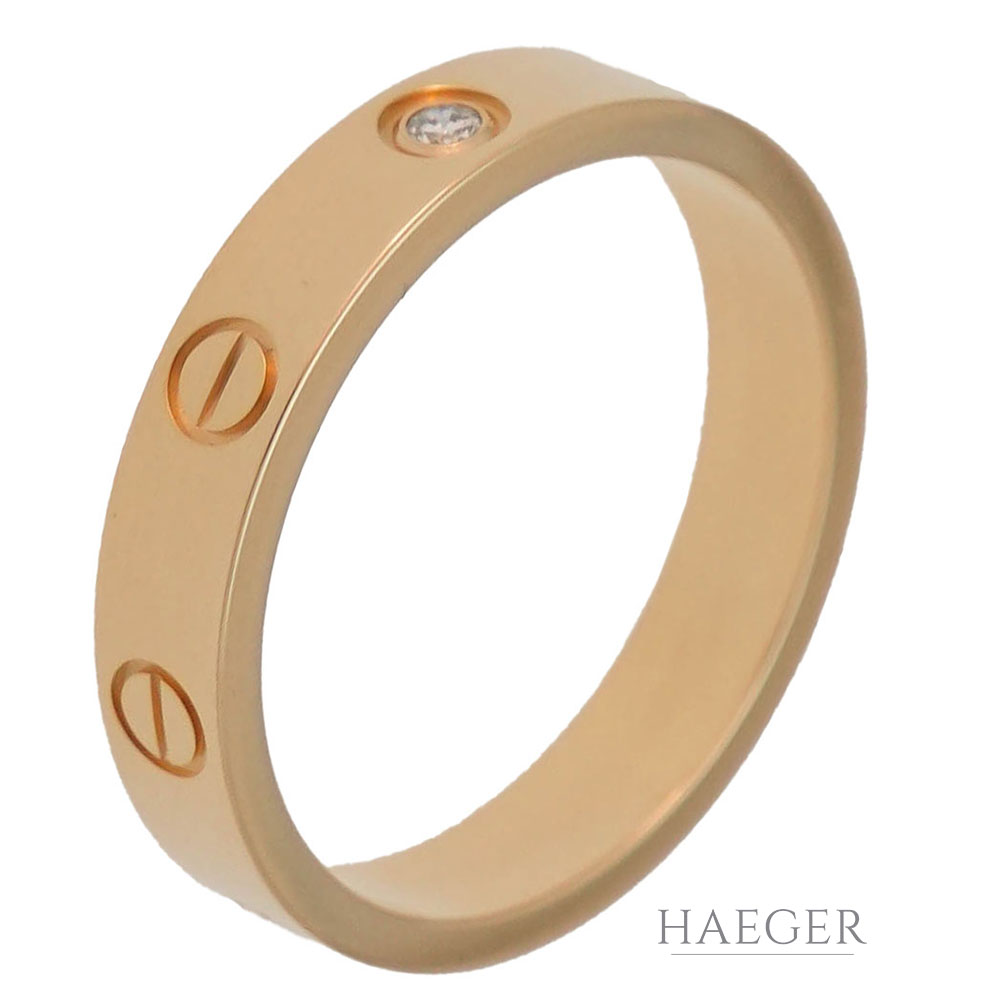 Cartier Love Diamant Ring kleines Modell Gr.56 Gelbgold 18 Karat