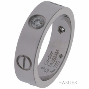 Cartier Love Ring klassisches Modell mit drei Diamanten Gr.53 Full Set 2024