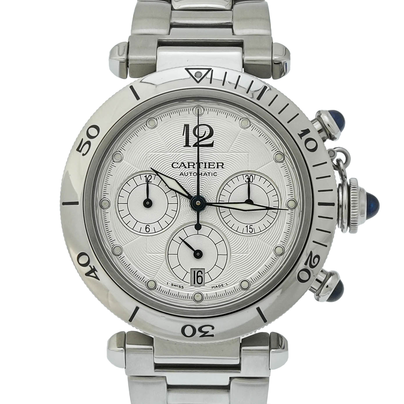 Cartier Pasha Ref. 2113 Automatik 38mm Stahl