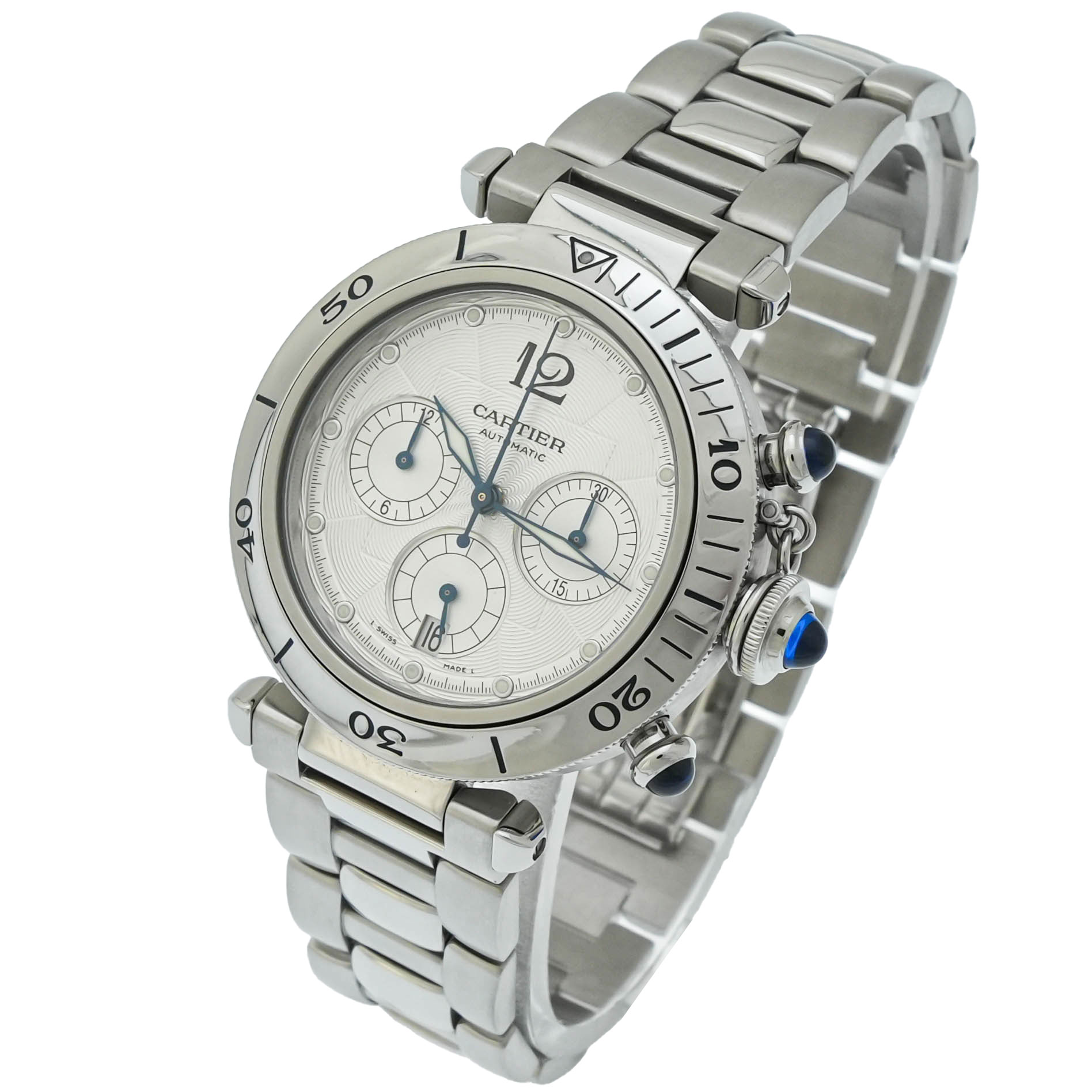 Cartier Pasha Ref. 2113 Automatik 38mm Stahl