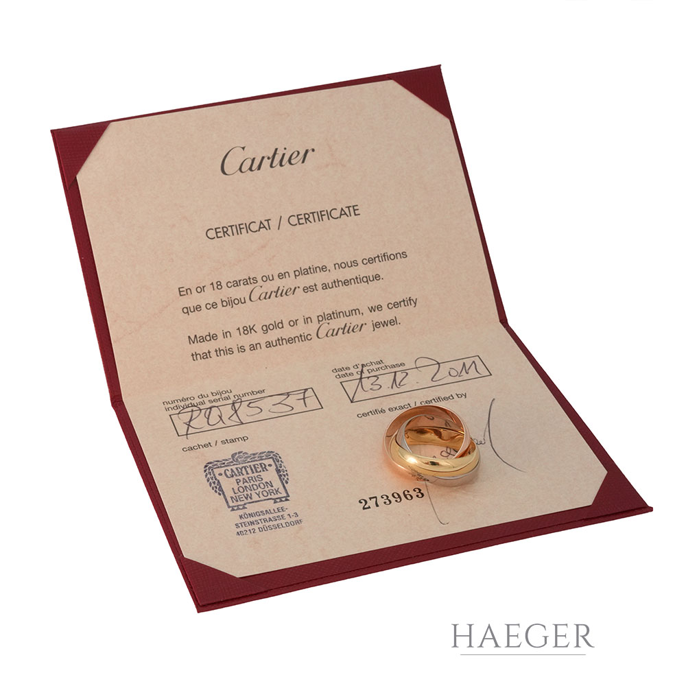 Cartier Trinity Ring großes Modell Gr.57 Gold 18 Karat mit Zertifikat - Bild 4