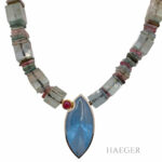 Collier Turmalin Weissgold 18 Karat Farbstein Vorschau