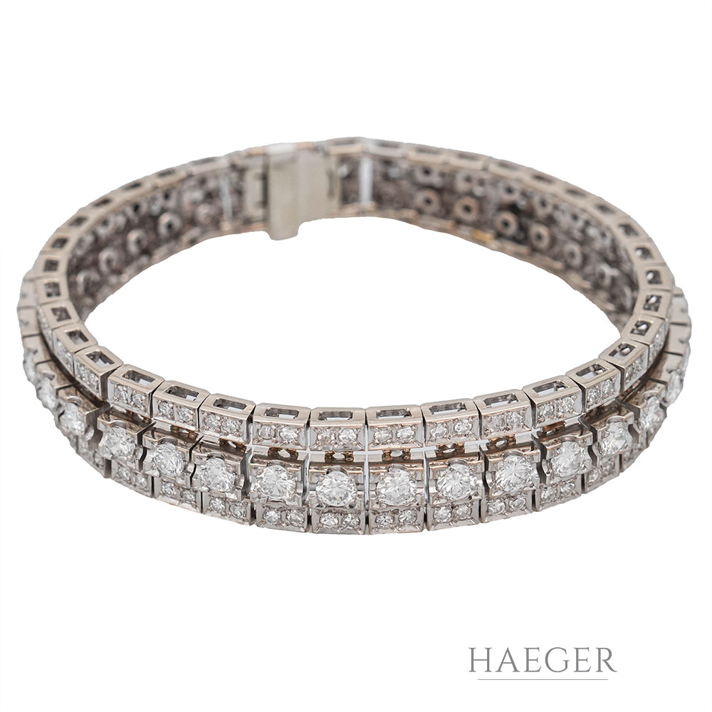 Diamant Armband 19cm Weißgold 18 Karat mit 4,7ct Diamanten