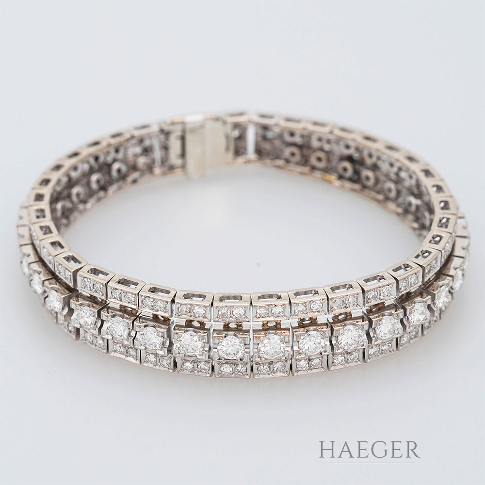 Diamant Armband 19cm Weißgold 18 Karat mit 4,7ct Diamanten