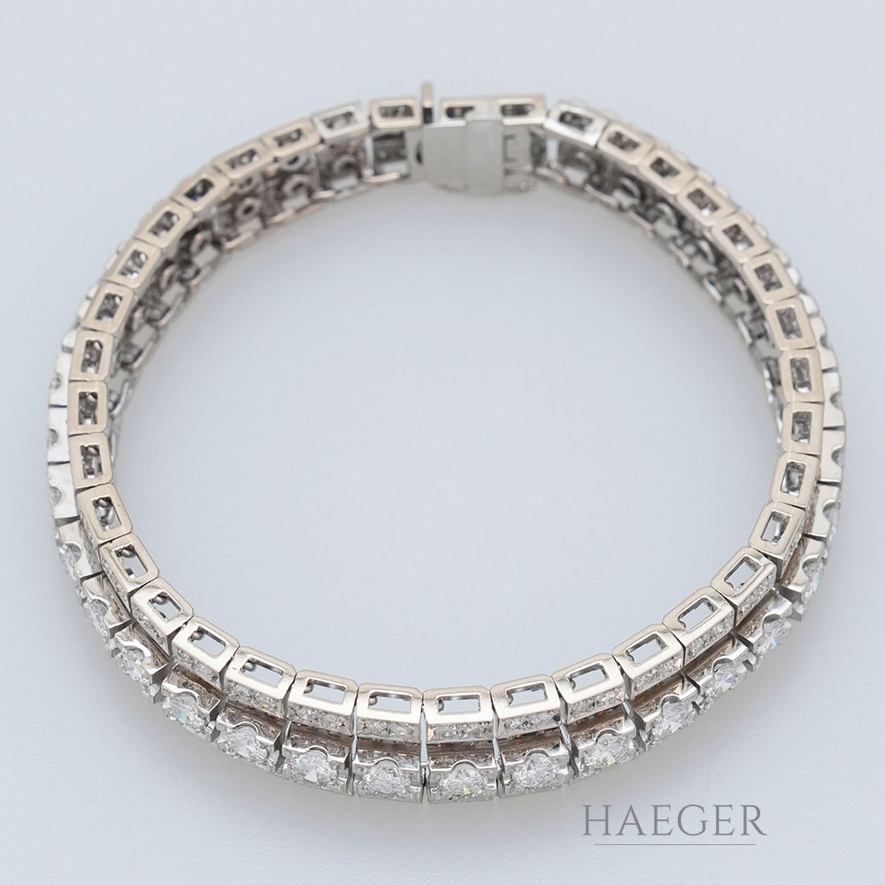 Diamant Armband 19cm Weißgold 18 Karat mit 4,7ct Diamanten