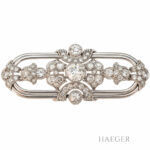 Brosche Weißgold 18 Karat mit 2,5ct Altschliff Diamanten Vorschau